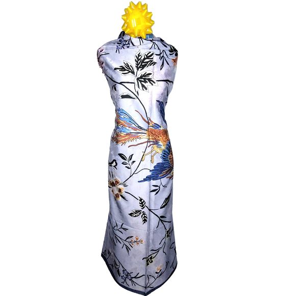 NWT Double Sided Silk Scarf 52"x52" Large Square Shawl Wrap XiangYunShal 2248 - Picture 4 of 11